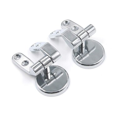 T Tulead Toilet Seat Hinges Zinc Alloy Replacement Hinges Adjustable Toilet Seat Bolts Nuts Left and Right Hinges Kits with Mounting Screws (Not Soft Close)