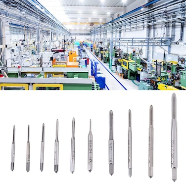 Acogedor 10pcs Machine Hand Threading Taps M1&acirc;&euro;&rdquo;M3.5&iuml;&frac14;&OElig;HSS Metric Machine Plug Thread Screw Tap Tool Set&iuml;&frac14;&OElig;M1, M1.2, M1.4, M1.6, M1.7, M1.8, M2, M2.5, M3, M3.5