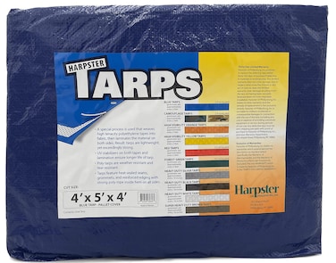 4 Ft. X 5 Ft. X 4 Ft. Standard Duty Blue Poly Pallet Cover   5 Sided Tarp