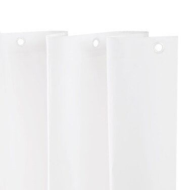 Kenney KN61430 Lightweight 3 Gauge Waterproof PEVA Shower Curtain Liner with Durable Eyelet Hang Holes and Weighted Magnetic Hem for Bathroom, 70" W x 72" H, White, 1-Pack