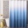 YI &amp; ZE Ombre Shower Curtain Sets for Bathroom Accessories Fabric Polyester Waterproof Modern Shower Curtain Liner with 12 Hooks Navy Blue W72xL72