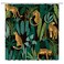Leopard Shower Curtain Asian Wildlife Animal Leopard Cheetah Tiger Green Topical Palm Leaf Topical Watercolor Modern Bathroom Decor Curtain with Hooks
