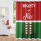 Elrene Home Fashions Elf Naughty or Nice Fabric Shower Curtain for Bathroom, 72"x72", Multi