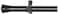 Rod Desyne CORNER-282 13/16" Corner Curtain Rod, 28-48 inch, Black