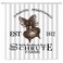 Schrute Retro Farms Shower Curtain Bed Breakfast Beets Scranton Pennsylvania Est 1812 Schrute Simple White Background Unique Office Black Brown White Fabric Bathroom Decor Set with Hooks(70"WX70"H)