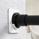 ICERO Adhesive Shower Curtain Rod Holder   No Drilling, Sticking them up Or Easy places to drill for a fixture   Strong Hold   2 Pack, White (Rod Not Included)