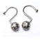 Shower Curtain Rings Hooks,Silver Stainless Steel Decorative Rustproof Hollow Metal Curtain Rings Hooks for Bathroom Dressing Room 12pcs Set