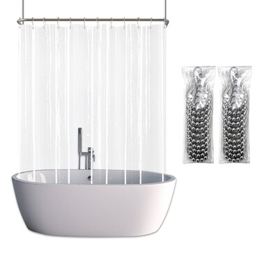 YISURE Clawfoot Tub Shower Curtain, Wrap Around Clear Shower Curtain Liner with 6 Bottom Magnets PEVA Extra Wide Bathtub Curtain for Bathroom Vintage Freestanding Tub 180&acirc;&euro;&trade;&acirc;&euro;&trade;W x 70&acirc;&euro;&trade;&acirc;&euro;&trade;L