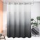 Ecoehoe 71" W x 79&acirc;&euro;&oelig; L Hook Free Fabric Shower Curtain with Polyester Snap-in Liner with Magnets&acirc;&euro;&ldquo;Hotel Quality Top See Through Gradient Grey