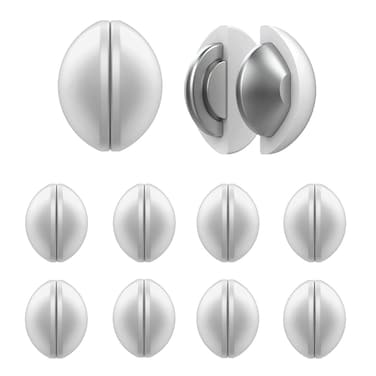 Shower Curtain Weights, Magnetic Silicone Wrapped Heavy Duty Premium Shower Curtain Liner Clips Added Weight (White, 8 Pack)