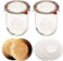 Weck Jars Weck - Sour Dough Starter Jars - Large Glass Jars for Sourdough with Glass Lid - Tulip Jar with Wide Mouth 1 Liter Includes Cork Lid &amp; Keep Fresh Cover (2)