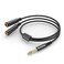 Yumiwoow Stereo 1/4" 6.35mm TRS Plug to Dual 1/4 6.35mm TRS Jack Adapter Cable,11.8inch (30cm),Aluminum Alloy Shell+Gold-Plating,Dual-Shield Cable