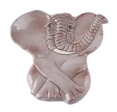 Blue Sky Ceramic 7"X7"X1.25" Elephant Spoon Rest