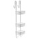 Bamodi Shower Caddy Hanging - 3-Tier Over Door Shower Basket Chrome-Plated - No Drilling Required - Fits Shower Screens up to 2 cm - Hangable Shower Rack with 2 Towel Hooks