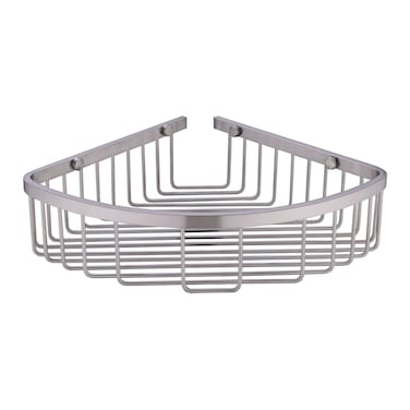 orhemus 304 Stainless Steel Shower Caddy Corner Basket Shelf Bathroom Organizer Wall Mounted Storage, Brushed Nickel