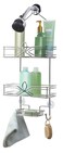Richards Homewares Aria 3-Tier Shower and Bath Caddy with Soap Dish, 11 x 4.9 x 25.4-Inch, Chrome