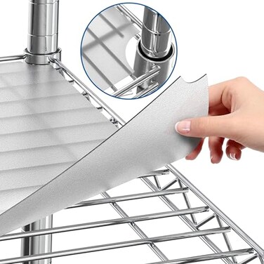 Shelf Liners for Wire Shelf System - Set of 4 in Clear 18 x 36 inch - Plastic Wire Shelving Shelf Mats