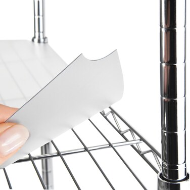 DUALSO Wire Shelf Liner Wire Rack Shelf Mat - Thick Wire Shelf Cover - Waterproof Plastic Shelf Liner, Metal Shelf Liner - Easy Use Wire Shelving Cover for Closet (Clear, 14" X 24" (Set of 3))