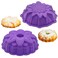 Bakerpan Set of 2 Silicone Cake Mold for Baking, Flower Fluted Cake Pan, 8 Inch Jello, Gelatin Mold, Sunflower Baking Pan