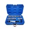 JEUCLEL 17PCS Pass Through Socket Set, Chrome Vanadium Steel, Versatile Space-Saving Design, Efficiency and Dependability, Enhanced Grip and Accessibility