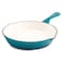Crock Pot Artisan 10 Inch Enameled Cast Iron Round Skillet, Teal Ombre