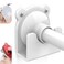 2 Pack Universal Cartoon Style Acrylic 3M Adhesive Wall Mount Holder for Shower Curtain Rod (Shower Curtain Rod Not Included) (White)