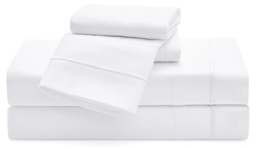 CASUAL LIVING 32627 Queen Size Hotel Style Premium Silky Ultra-Soft Luxury Cooling Technology Machine Washable Quick Dry Anti-Wrinkle Bedding 4-Piece Sheets and Pillowcases Set, Queen, White