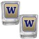 NCAA Siskiyou Sports Fan Shop Washington Huskies Square Glass Shot Glass Set 2 pack Team Color