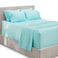 Hearth &amp; Harbor Extra Deep Pocket Sheets - Fits Mattress 18-24 Inches Deep - Extra Deep Pocket Full Size Sheets Sets - 6 Piece Full Size Sheets - Full Sheets Deep Pocket - Aqua Blue Sheets