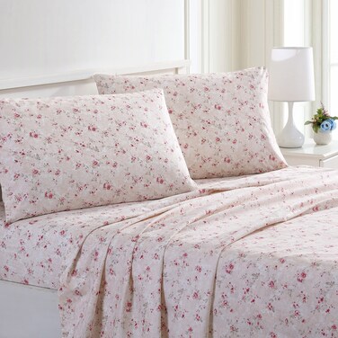 Modern Threads Silky Soft Microfiber and Wrinkle Free Sheets - Luxurious Microfiber Bed Sheets Includes Flat Sheet, Fitted Sheet with Deep Pockets, &amp; Pillowcases Kashmir Rose, Queen