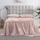 Serta SatinLuxury 4pc Soft Lightweight Deep Pocket Bedding Silky Satin Sheet Set with Pillowcases, King, Blush Pink