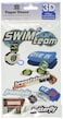 Paper House Productions STDM-0127 3d Sticker 4.5" x 7" Sheet, Swimming