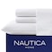 Nautica - Twin XL Sheet Set, Cotton Percale Bedding Set, Crisp &amp; Cool, Dorm Room Essentials (Solid White, Twin XL)