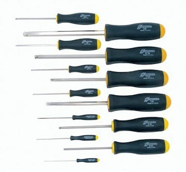 Bondhus 16637 Set of 13 Balldriver Screwdrivers with BriteGuard Finish, sizes .050-3/8-Inch