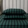 Elegant Comfort Ultra Soft 4-Piece 100% Turkish Cotton Flannel Sheet Set - Buffalo Check Plaid Flannel Sheets, Warm and Cozy Premium Quality, Deep Pocket Fitted Sheet- King, Green
