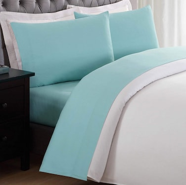 My World Solid 4-Piece Sheet Set, Turquoise, Full