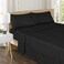 Karin Maki Microfiber Queen Size Bed Sheets Set - 1800 Thread Count Bed Set - Super Soft Luxury Egyptian Bedding - Deep Pocket Fitted Sheet with Pillow Cases - Wrinkle Free and Fade Resistant - Black
