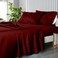 Royal Hotel Bedding Solid Burgundy 600-Thread-Count 4pc King Bed Sheet Set 100-Percent Cotton, Sateen Solid, Deep Pocket
