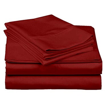 Extra Deep Sheets-Cotton Bed Sheets - 100% Cotton - 400 Thread Count - 22 Inch Extra deep Pocket Fitted Sheet with Elastic All Around (4 Pcs Sheet Set) - (Dark Grey Solid - Queen Size)
