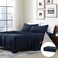 Swift Home Twin 4-Piece Microfiber Sheet Sets (Includes 1 Bonus Pillowcase), Ultra-Soft Brushed - Extremely Durable - Easy Fit - Wrinkle Resistant, Twin, Navy
