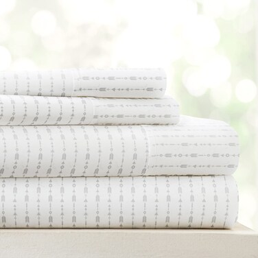 Linen Market 3 Piece Twin Bedding Sheet Set (Light Gray Arrows) - Sleep Better Than Ever with These Ultra-Soft &amp; Cooling Bed Sheets for Your Twin Size Bed - Deep Pocket Fits 16" Mattress