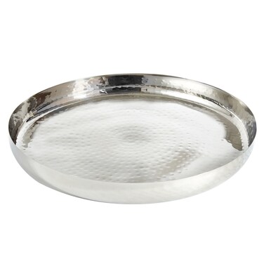 Elegance Round Tray Serveware Accessories, 16", Silver