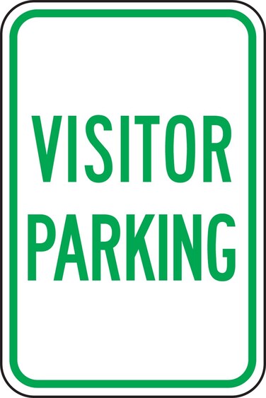 Accuform Signs FRP218RA Engineer-Grade Reflective Aluminum Parking Sign, Legend"Visitor Parking", 18" Length x 12" Width x 0.080" Thickness, Green on White