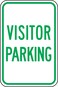 Accuform Signs FRP218RA Engineer-Grade Reflective Aluminum Parking Sign, Legend"Visitor Parking", 18" Length x 12" Width x 0.080" Thickness, Green on White