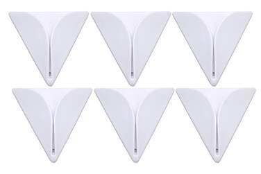FGen 6pcs Wall Paste Does Not Fall Off Firmly Triangle Type Self-Adhesive Towel Hook