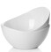 Samsle Porcelain Large Serving Bowl Set (9 inch),48 Oz Big Salad bowls, Large Serving Dishes for Entertaining, Party Dinner,Side Dishes, Oval Shape, Microwave &amp; Dishwasher Safe,Set of 2, White