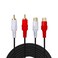 GHWL RCA Extension Cable, 2RCA Male to 2RCA Female Stereo Audio Cables for Home Theater, HDTV, Amplifiers, Hi-Fi Systems (3.3FT/1M)