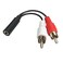 C&amp;E 6 Inch 3.5mm Female to 2 RCA Male Stereo Audio Y Cable, Nickel Plated Adapter Compatible for TV,Smartphones, MP3, Tablets, Speakers,Home Theater