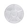 Party Essentials Hard Plastic Round Divided Serving Tray, 1-Count, 12", 6-Section, Clear