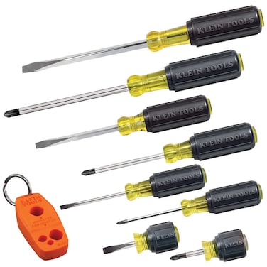 Klein Tools 85148 Screwdriver Set with Magnetizer / Demagnetizer for Magnetic Tips, Flathead and Phillips, Home Improvement, 9-Piece